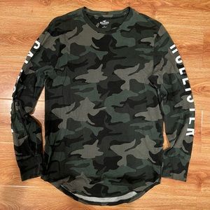 hollister camo long sleeve shirt